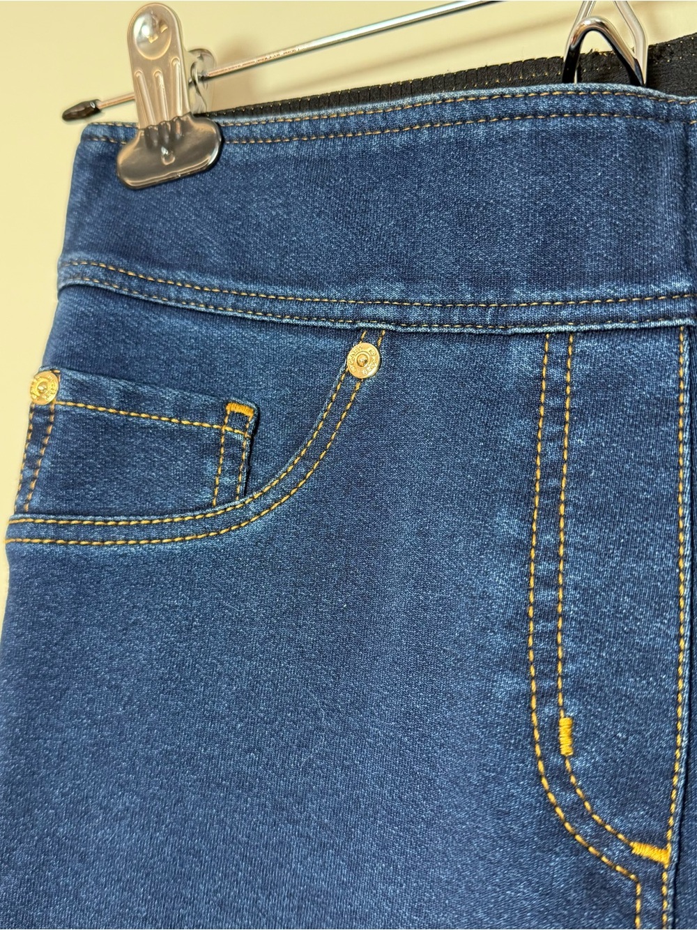 Nygard Slims Pull On Jeans Dark Wash Elastic Waist Stretch Size S - Picture 3 of 8